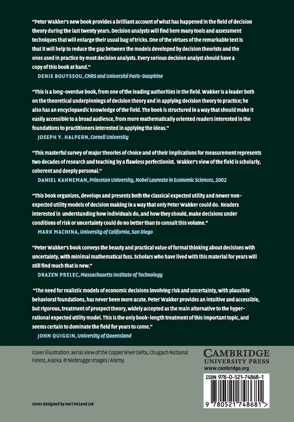 Rückseite: 9780521748681 | Prospect Theory | Peter P. Wakker | Taschenbuch | Englisch | 2015
