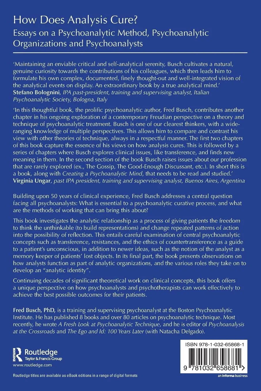 Rückseite: 9781032658681 | How Does Analysis Cure? | Fred Busch | Taschenbuch | Englisch | 2024