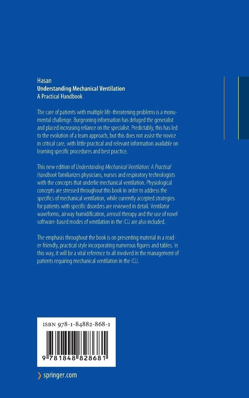 Rückseite: 9781848828681 | Understanding Mechanical Ventilation | A Practical Handbook | Hasan