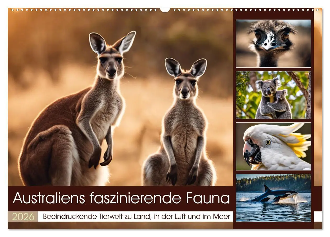 Cover: 9783457408681 | Australiens faszinierende Fauna (Wandkalender 2026 DIN A2 quer),...