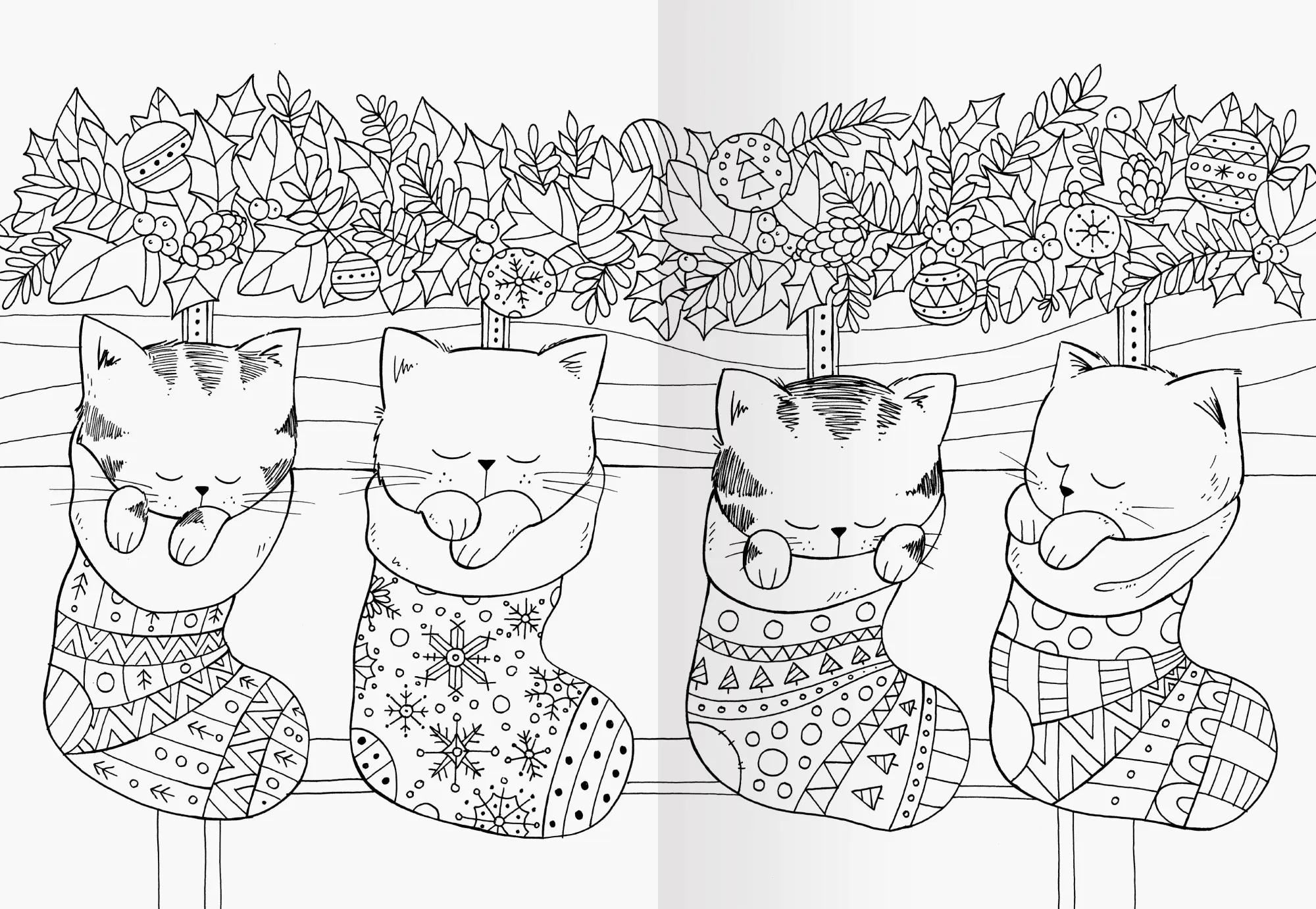 Bild: 9783473488681 | A Million Christmas Cats: Mein Katzen-Malbuch zu Weihnachten | Bigwood