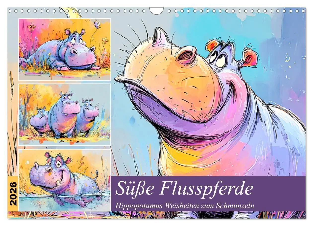 Cover: 9783516738681 | Süße Flusspferde. Hippopotamus Weisheiten zum Schmunzeln...