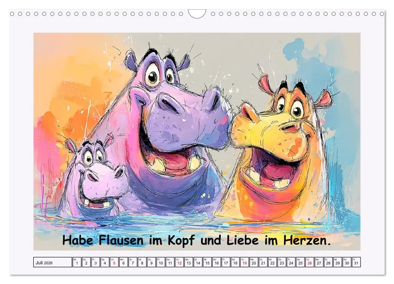 Bild: 9783516738681 | Süße Flusspferde. Hippopotamus Weisheiten zum Schmunzeln...