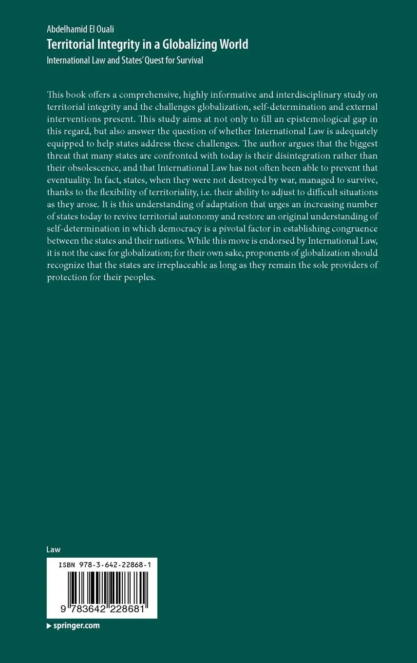 Rückseite: 9783642228681 | Territorial Integrity in a Globalizing World | Abdelhamid El Ouali