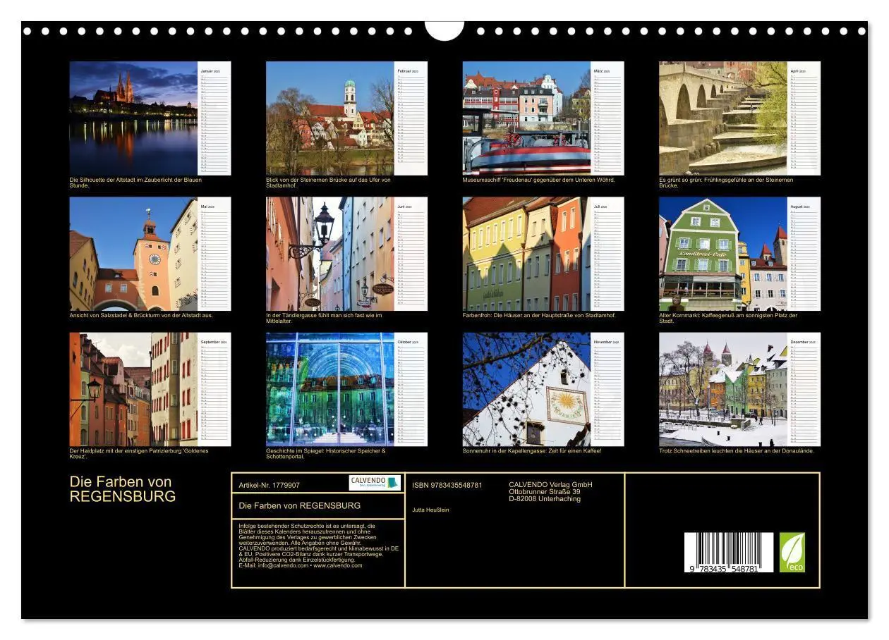 Bild: 9783435548781 | Die Farben von REGENSBURG (Wandkalender 2025 DIN A3 quer), CALVENDO...