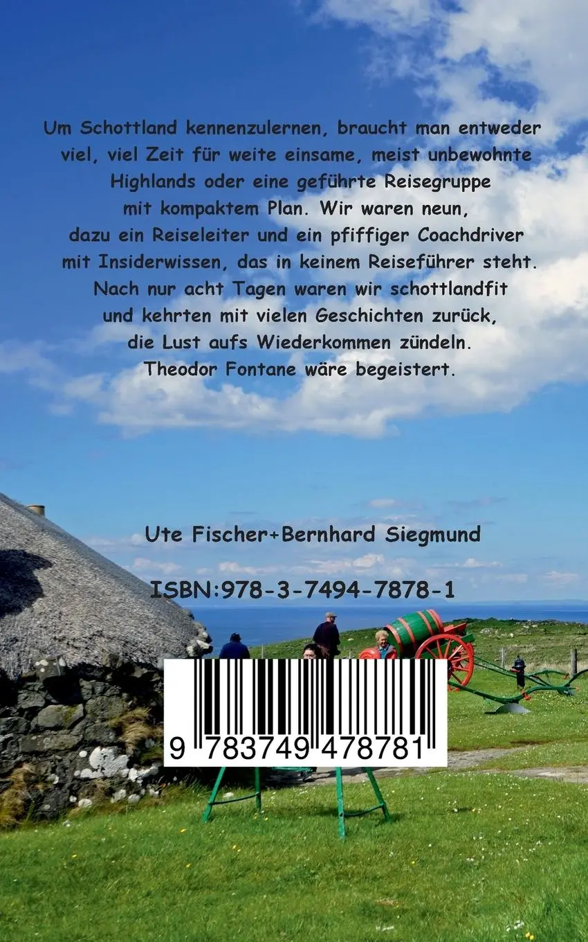 Rückseite: 9783749478781 | Schottland + Insel Skye | Ute Fischer (u. a.) | Taschenbuch | 132 S.