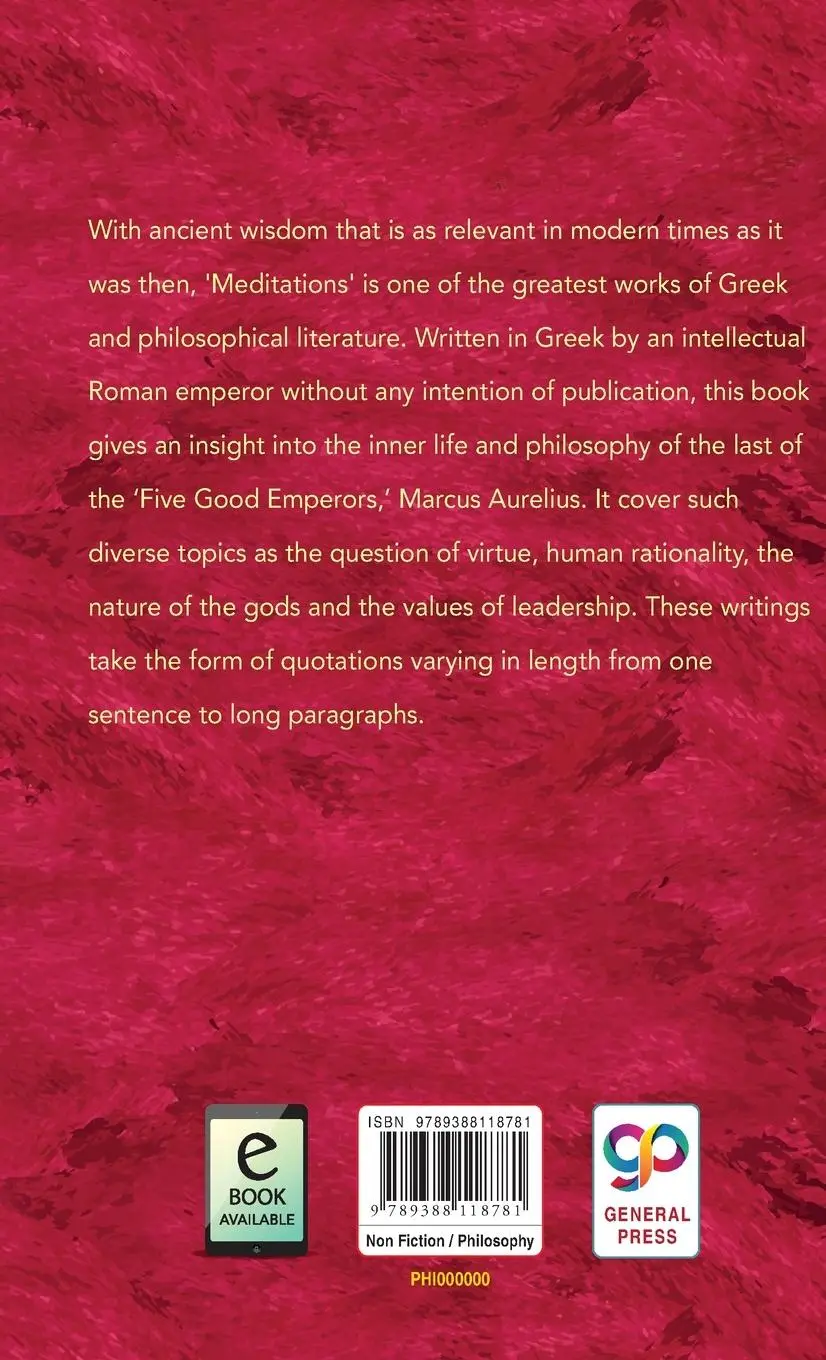 Rückseite: 9789388118781 | Meditations | Marcus Aurelius | Buch | Englisch | 2018 | General Press