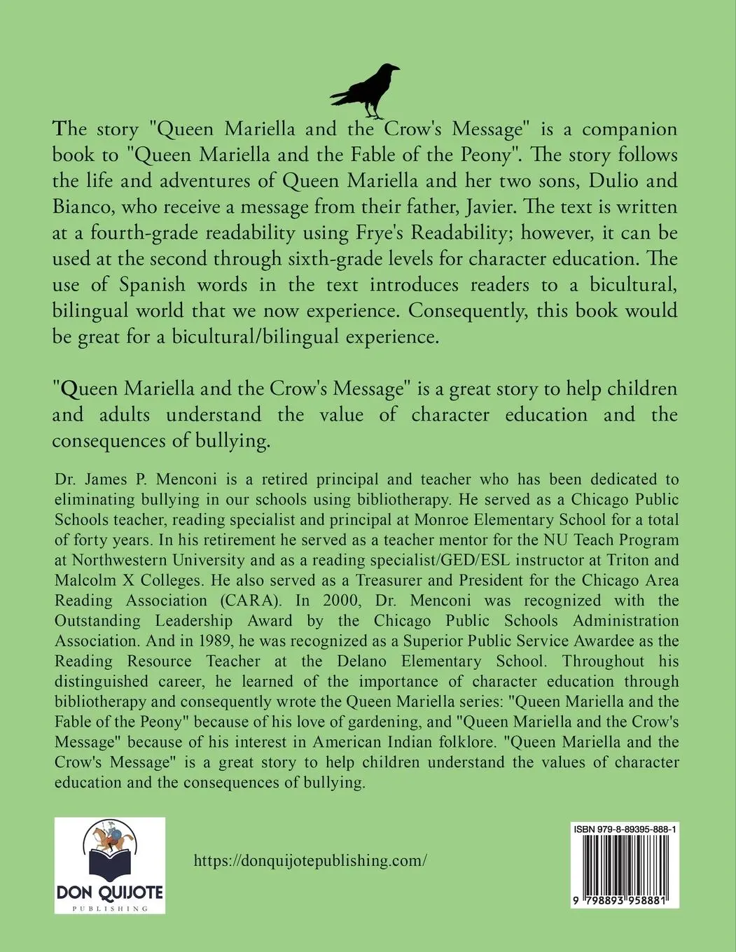 Rückseite: 9798893958881 | Queen Mariella and the Crow's Message | James P Menconi | Taschenbuch