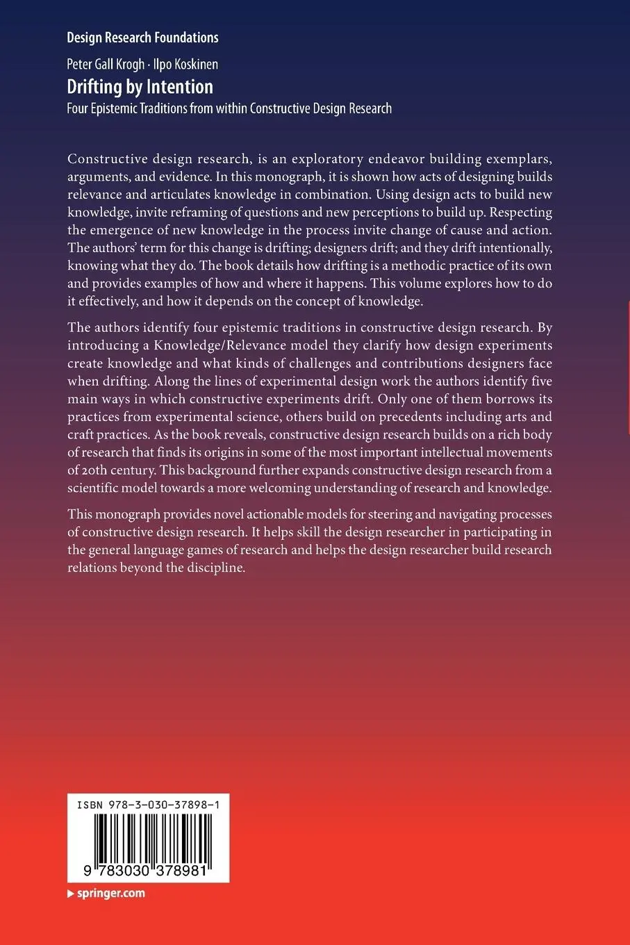 Rückseite: 9783030378981 | Drifting by Intention | Ilpo Koskinen (u. a.) | Taschenbuch | xiii