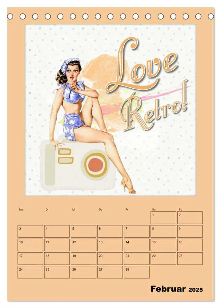 Bild: 9783435908981 | Retro Kult Pin-up-Girls (Tischkalender 2025 DIN A5 hoch), CALVENDO...