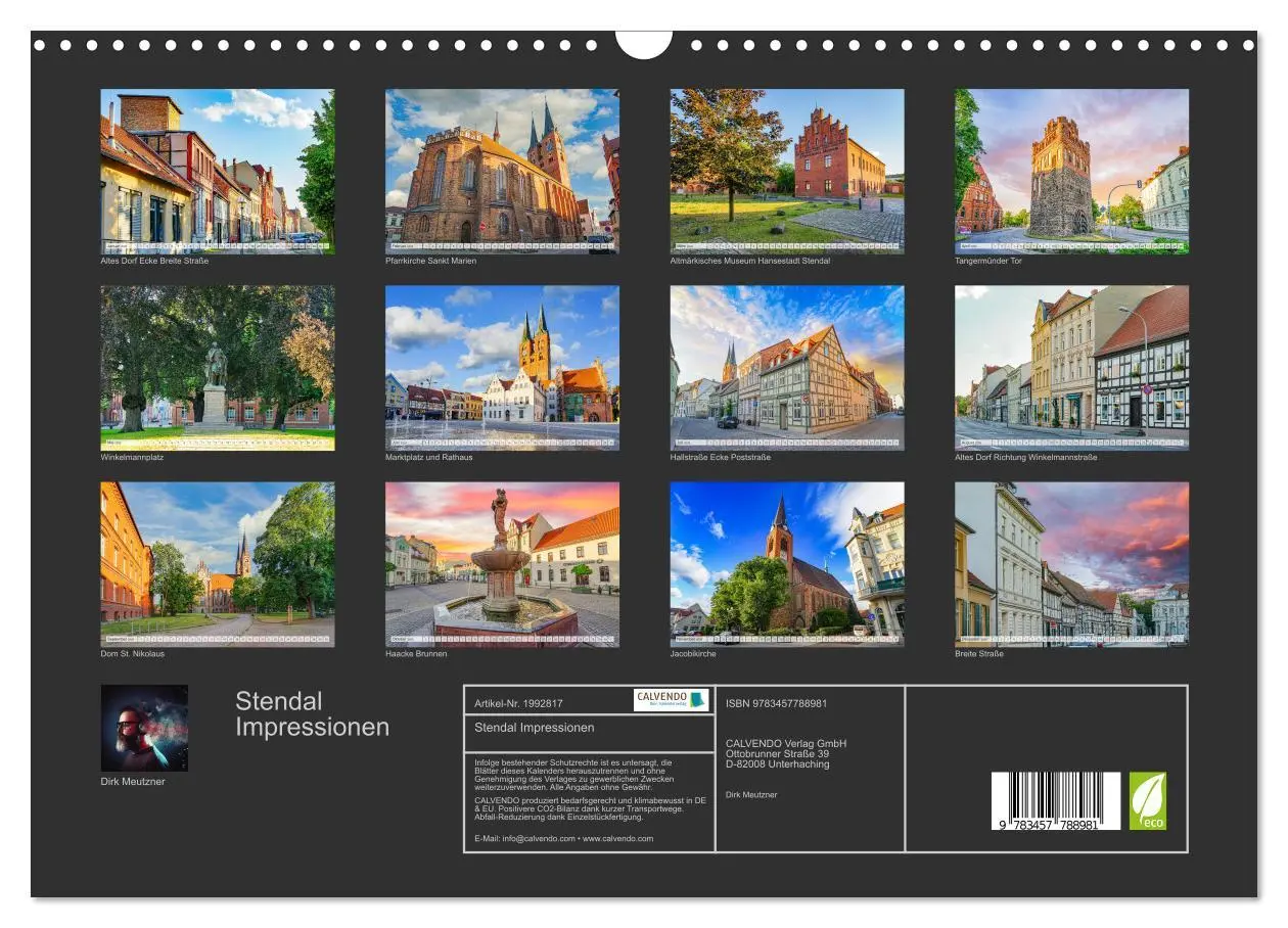 Bild: 9783457788981 | Stendal Impressionen (Wandkalender 2026 DIN A3 quer), CALVENDO...