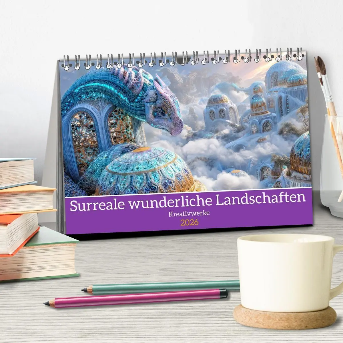 Bild: 9783516708981 | Surreale wunderliche Landschaften - Kreativwerke (Tischkalender...