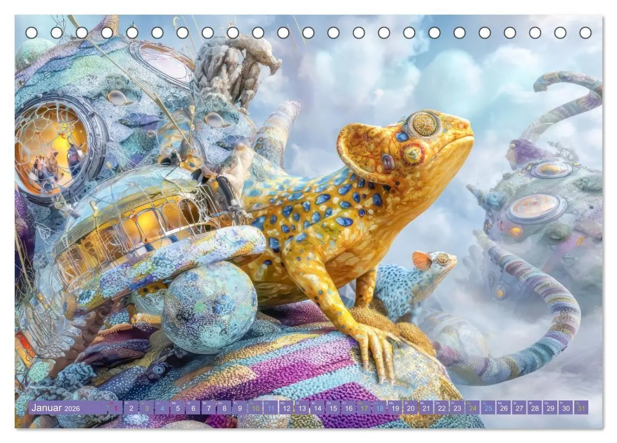 Bild: 9783516708981 | Surreale wunderliche Landschaften - Kreativwerke (Tischkalender...