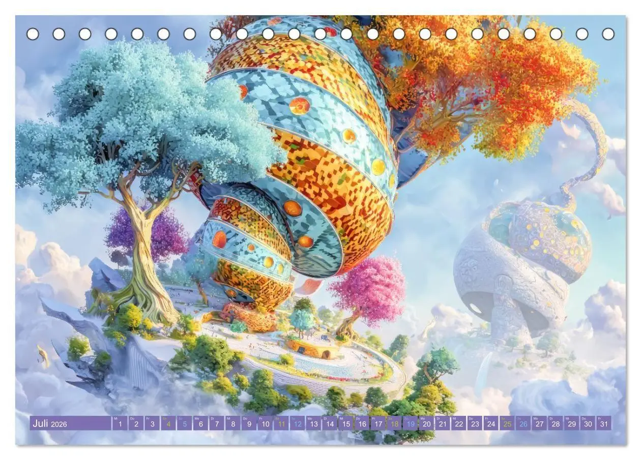 Bild: 9783516708981 | Surreale wunderliche Landschaften - Kreativwerke (Tischkalender...