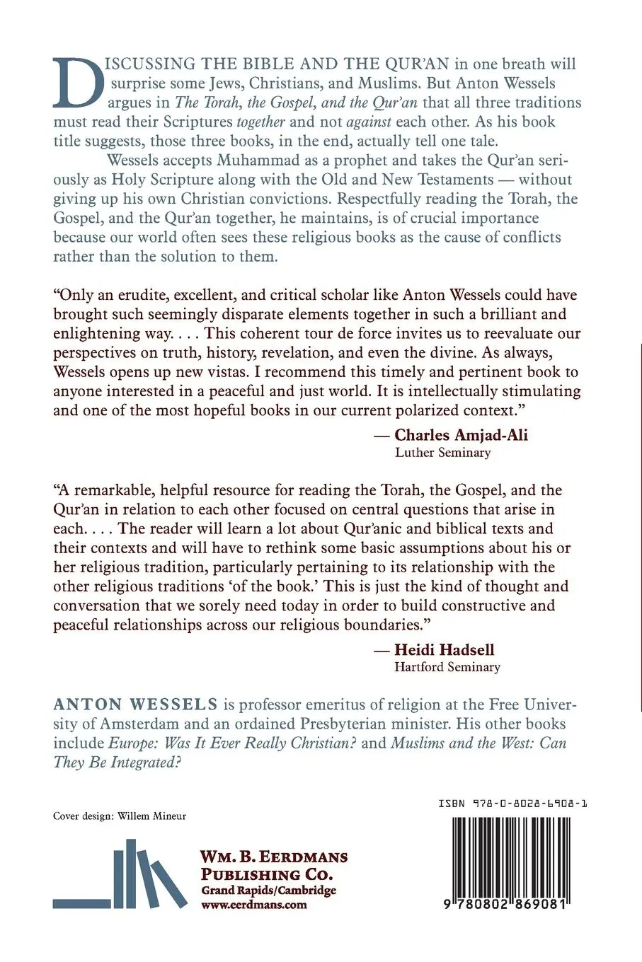 Rückseite: 9780802869081 | The Torah, the Gospel, and the Qur'an | Anton Wessels | Taschenbuch