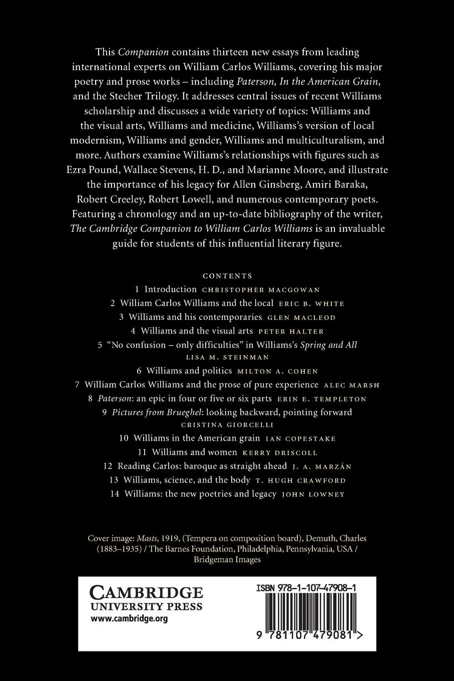 Rückseite: 9781107479081 | The Cambridge Companion to William Carlos Williams | Macgowan | Buch