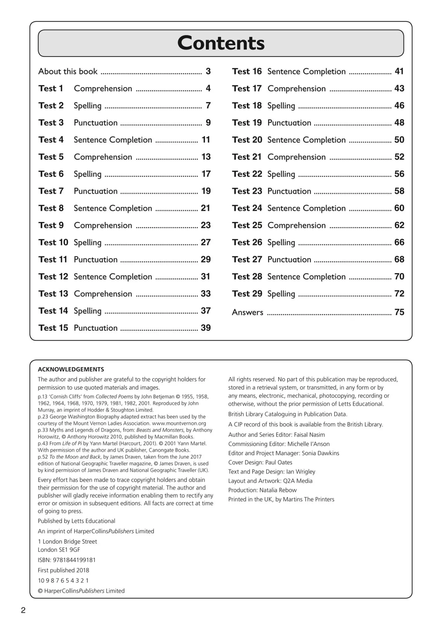 Bild: 9781844199181 | 11+ English Quick Practice Tests Age 10-11 (Year 6) Book 1 | 11 | Buch