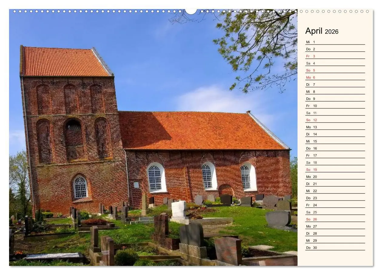Bild: 9783457979181 | Kirchen in Ostfriesland (hochwertiger Premium Wandkalender 2026 DIN...