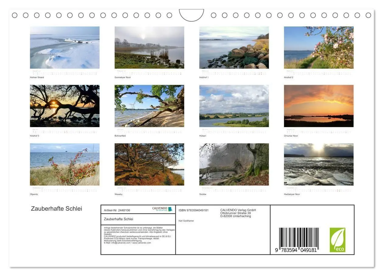 Bild: 9783594049181 | Zauberhafte Schlei (Wandkalender 2027 DIN A4 quer), CALVENDO...