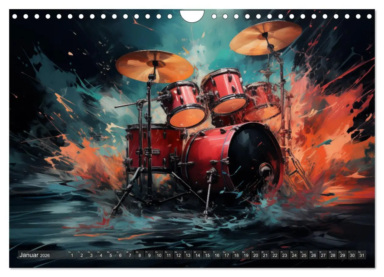 Bild: 9783457349281 | Taktvolle Kunst: Der bunte Schlagzeugkalender (Wandkalender 2026...