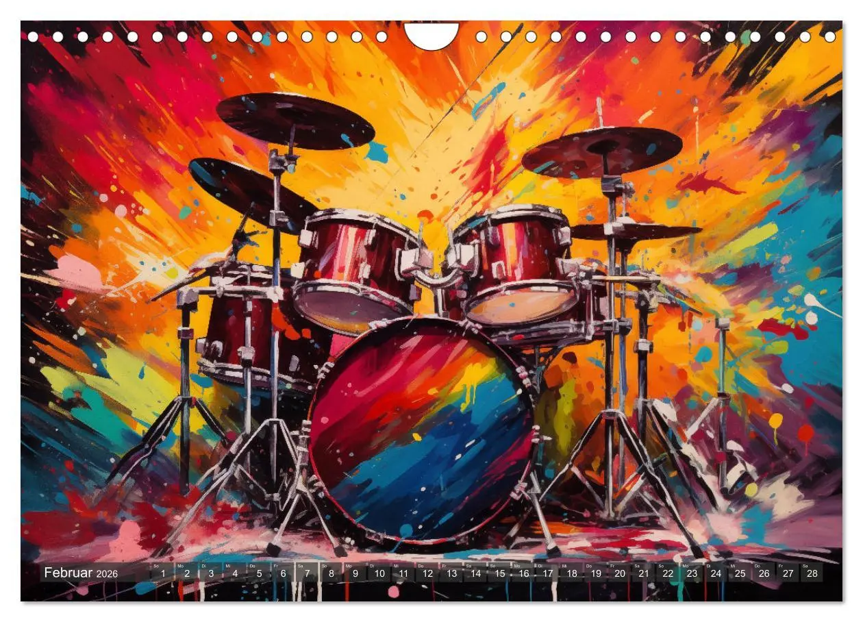 Bild: 9783457349281 | Taktvolle Kunst: Der bunte Schlagzeugkalender (Wandkalender 2026...