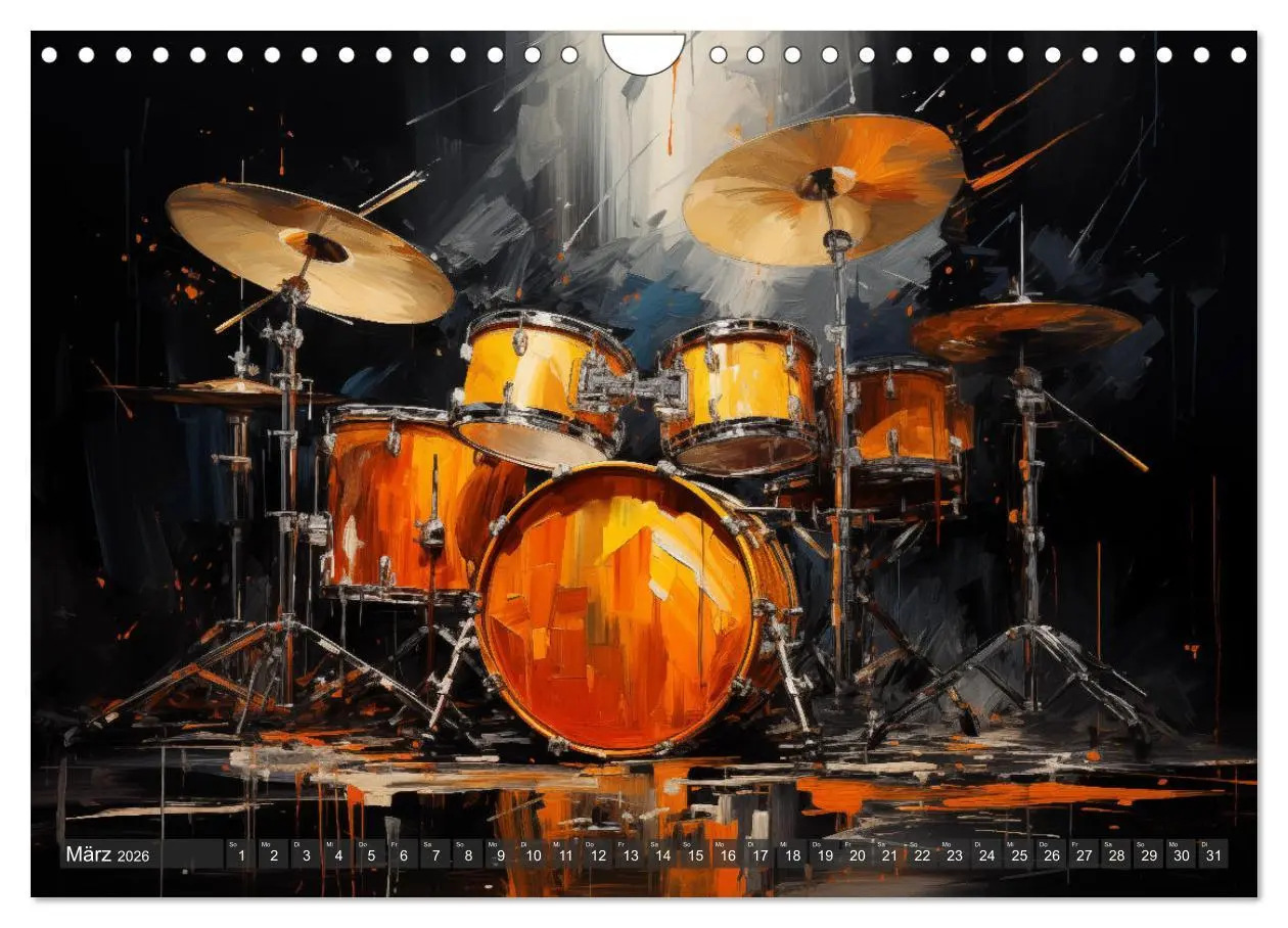 Bild: 9783457349281 | Taktvolle Kunst: Der bunte Schlagzeugkalender (Wandkalender 2026...