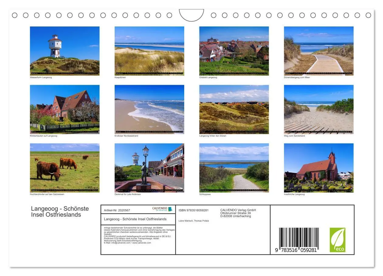 Bild: 9783516059281 | Langeoog - Schönste Insel Ostfrieslands (Wandkalender 2026 DIN A4...
