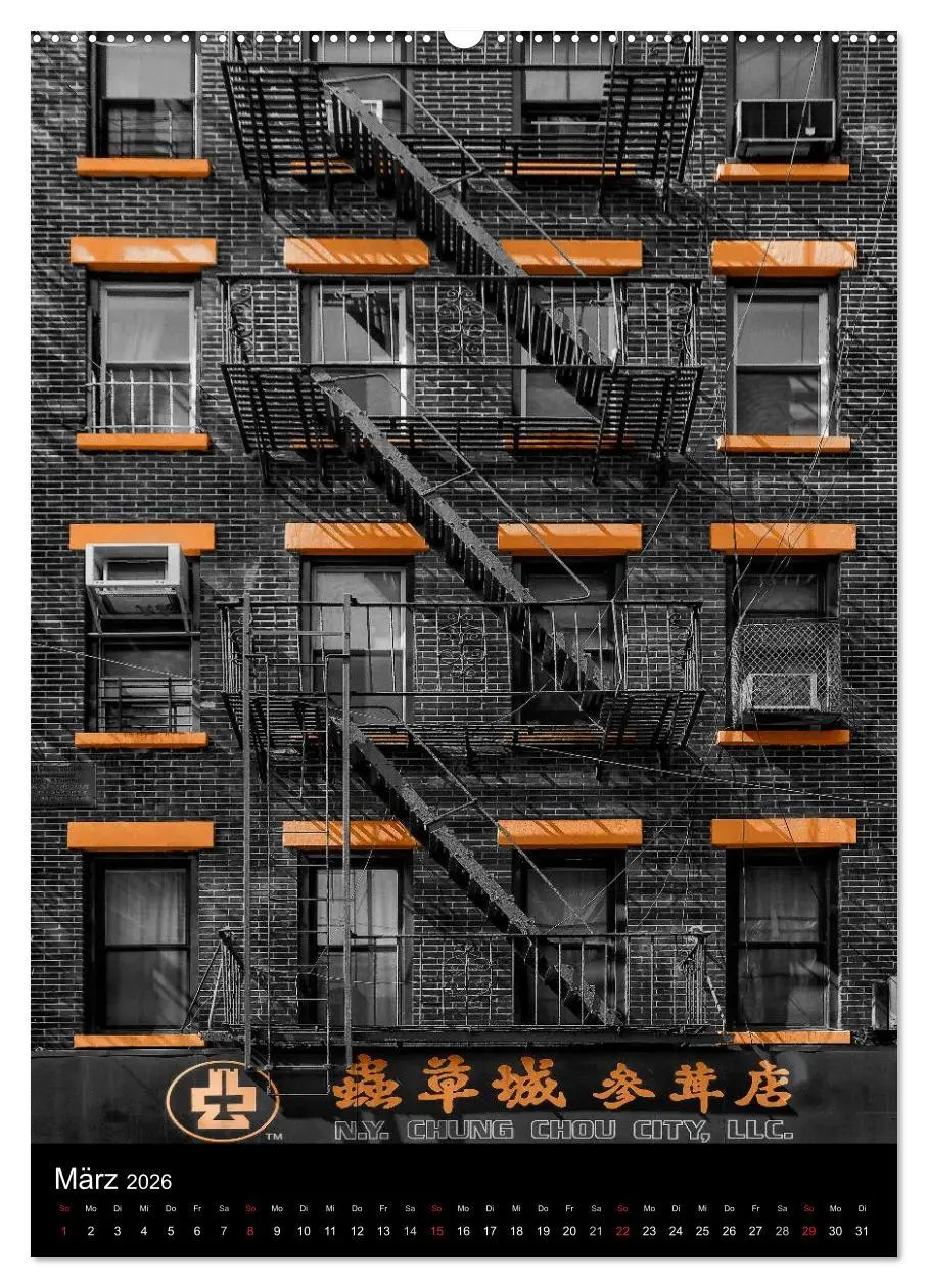 Bild: 9783516439281 | New York Colorkey (Wandkalender 2026 DIN A2 hoch), CALVENDO...