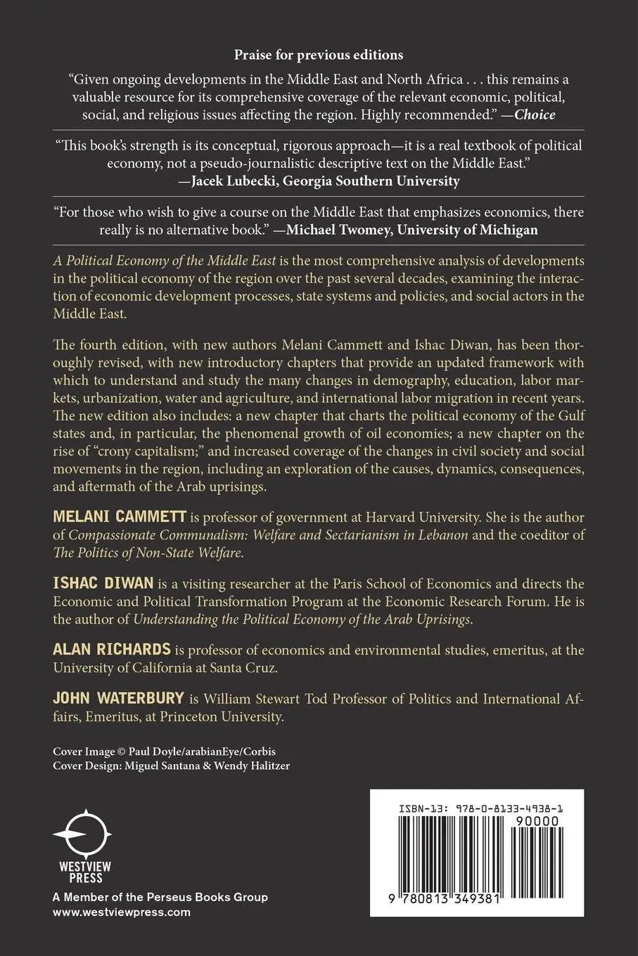 Rückseite: 9780813349381 | A Political Economy of the Middle East | Melani Cammett (u. a.) | Buch