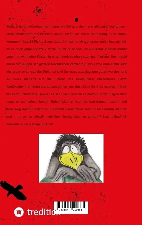 Rückseite: 9783384219381 | Richard, der kleine Nachtrabe | Andreas Schmidt | Taschenbuch | 120 S.