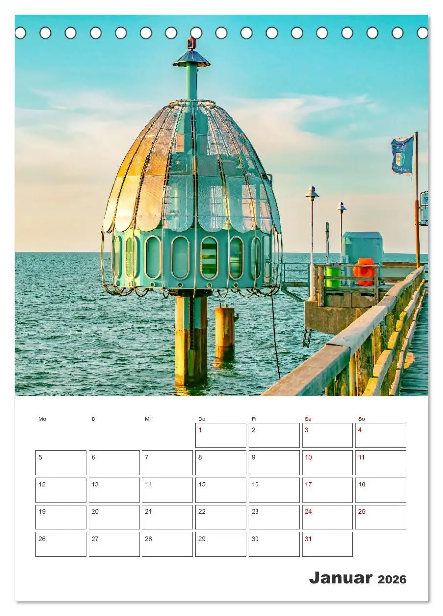 Bild: 9783516359381 | Usedom - Terminplaner (Tischkalender 2026 DIN A5 hoch), CALVENDO...