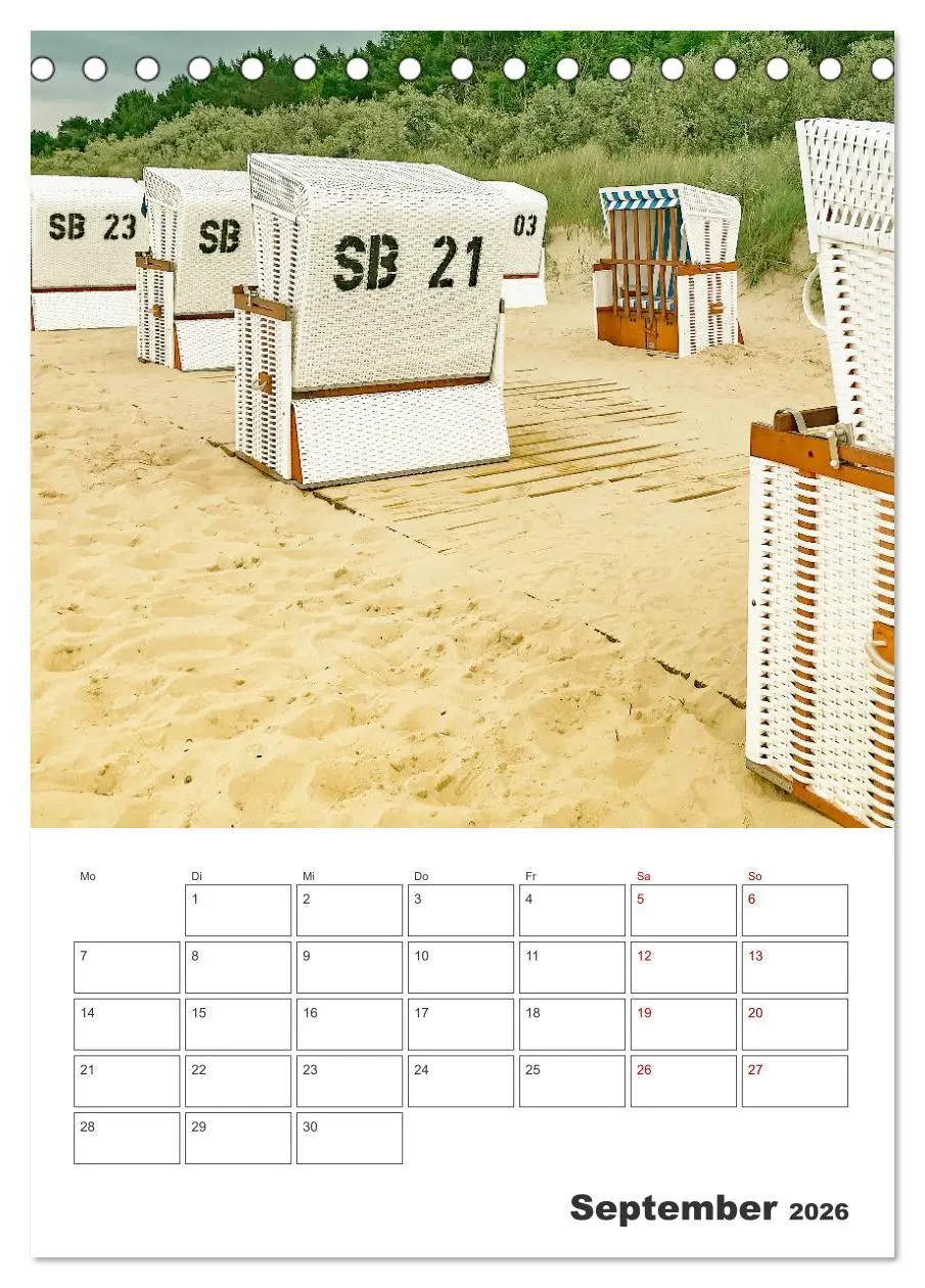 Bild: 9783516359381 | Usedom - Terminplaner (Tischkalender 2026 DIN A5 hoch), CALVENDO...
