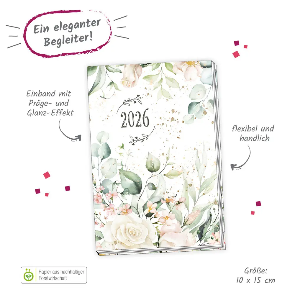 Bild: 4251901509581 | Trötsch Taschenkalender A6 Vintage 2026 | Wochenkalender | KG | 136 S.