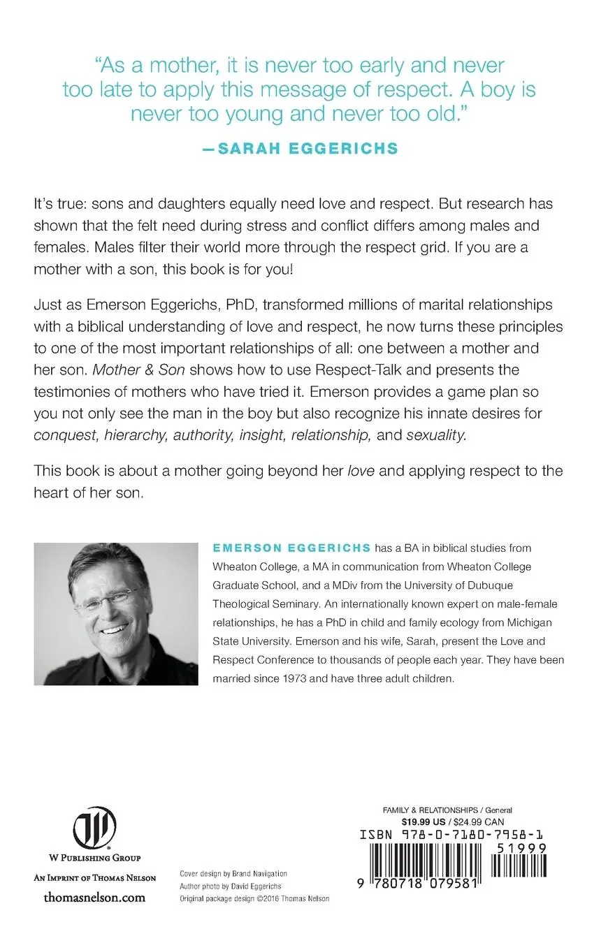 Rückseite: 9780718079581 | Mother &amp; Son | The Respect Effect | Emerson Eggerichs | Taschenbuch