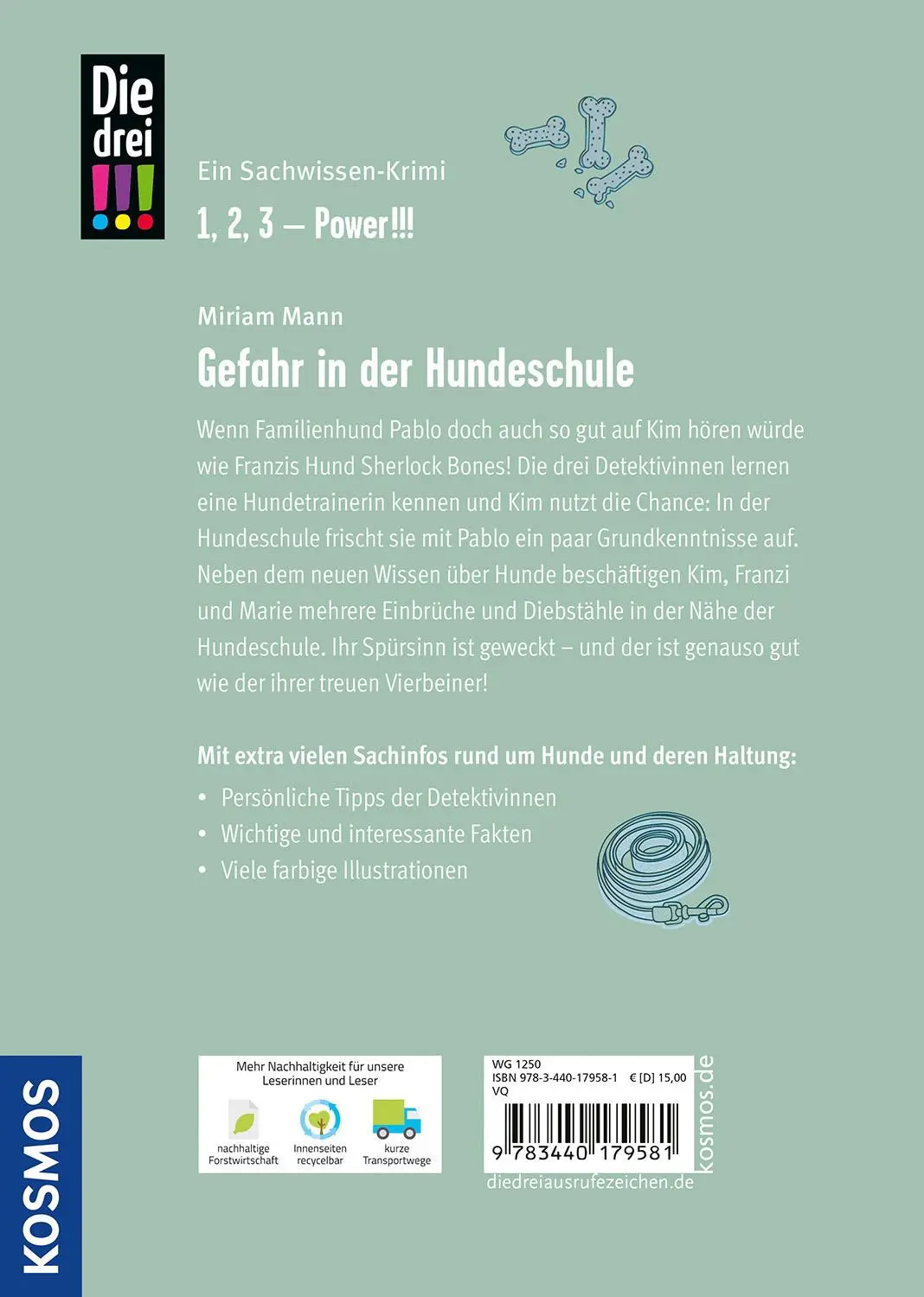 Rückseite: 9783440179581 | Die drei !!!, Gefahr in der Hundeschule | Miriam Mann | Taschenbuch
