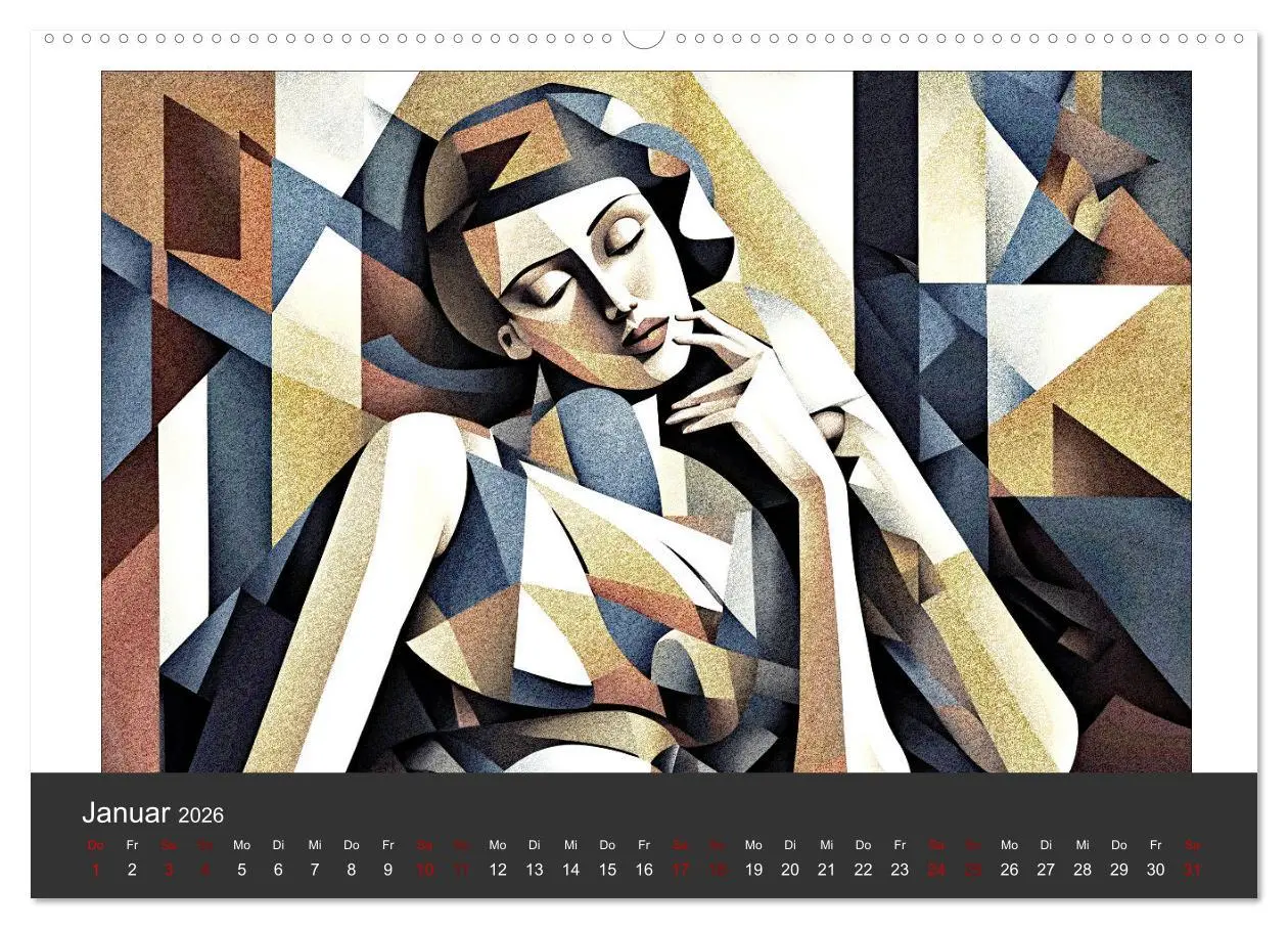 Bild: 9783457319581 | Kubistische Frauen Bilder (Wandkalender 2026 DIN A2 quer), CALVENDO...
