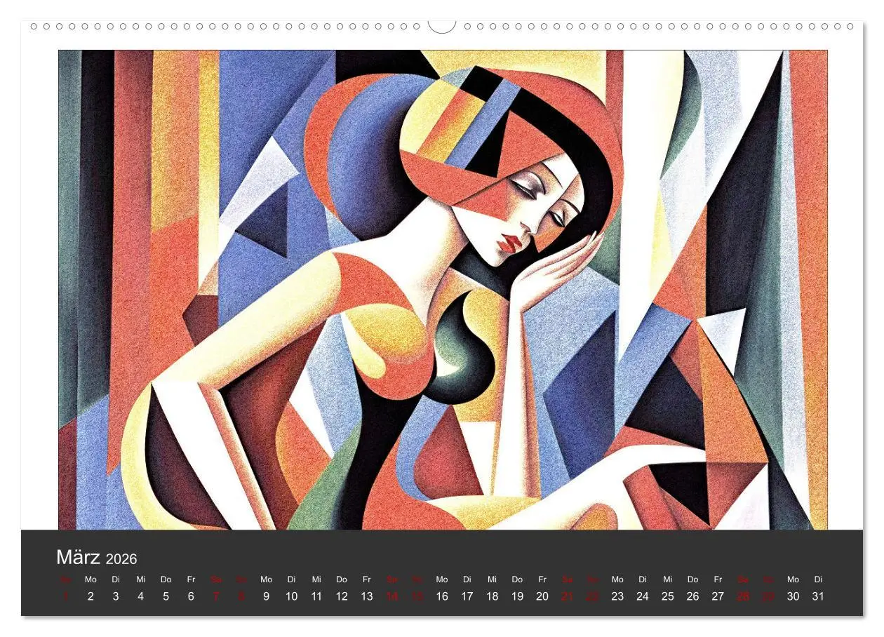 Bild: 9783457319581 | Kubistische Frauen Bilder (Wandkalender 2026 DIN A2 quer), CALVENDO...
