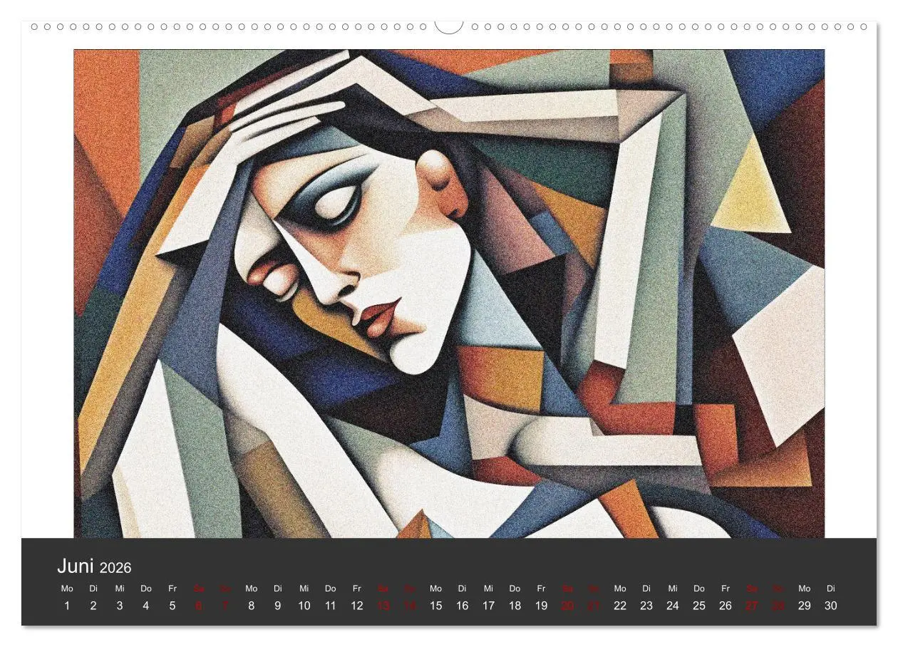 Bild: 9783457319581 | Kubistische Frauen Bilder (Wandkalender 2026 DIN A2 quer), CALVENDO...