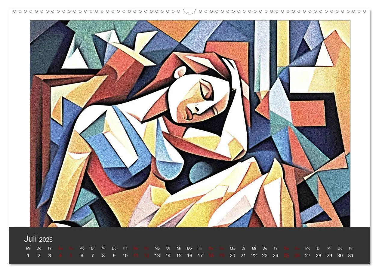 Bild: 9783457319581 | Kubistische Frauen Bilder (Wandkalender 2026 DIN A2 quer), CALVENDO...