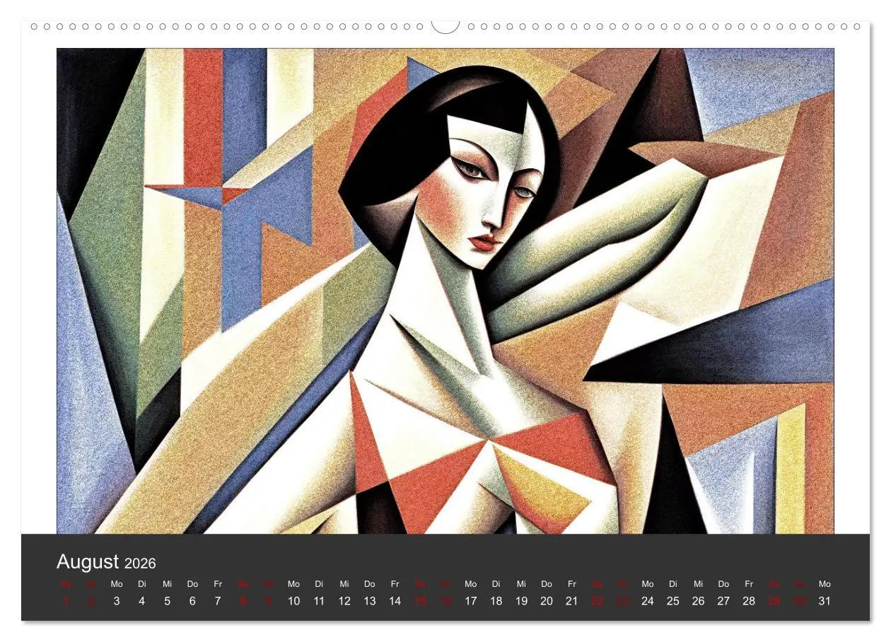 Bild: 9783457319581 | Kubistische Frauen Bilder (Wandkalender 2026 DIN A2 quer), CALVENDO...