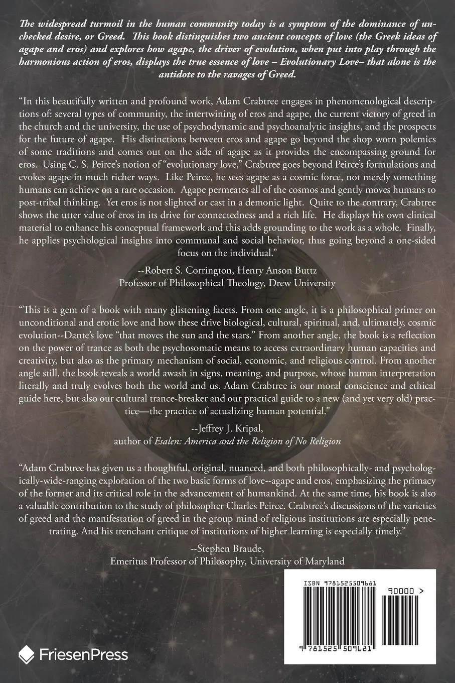 Rückseite: 9781525509681 | Evolutionary Love and the Ravages of Greed | Adam Crabtree | Buch