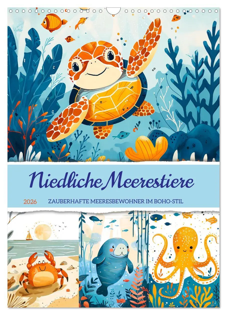 Cover: 9783516259681 | Niedliche Meerestiere - Zauberhafte Meeresbewohner im Boho-Stil...