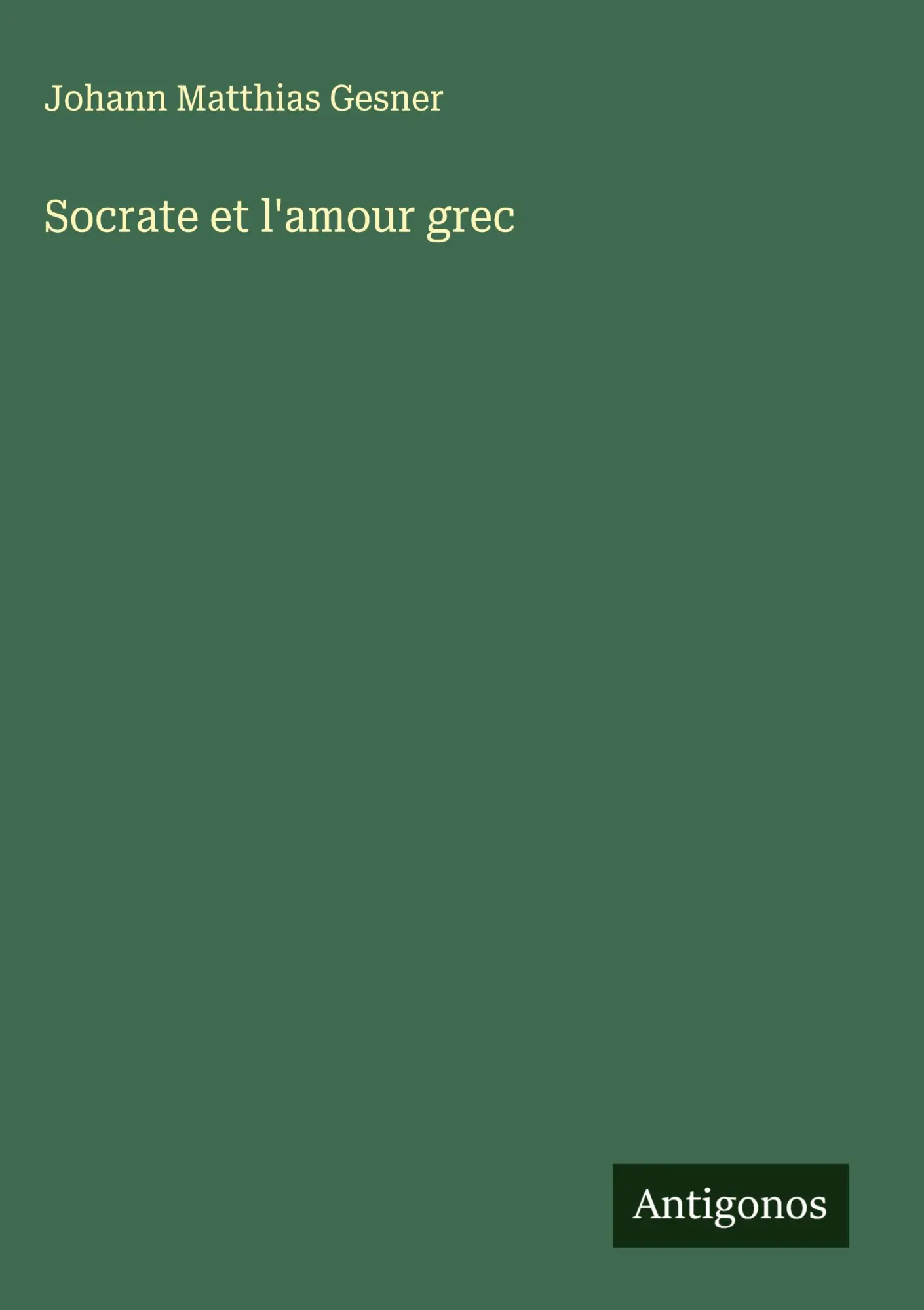 Socrate et l'amour grec