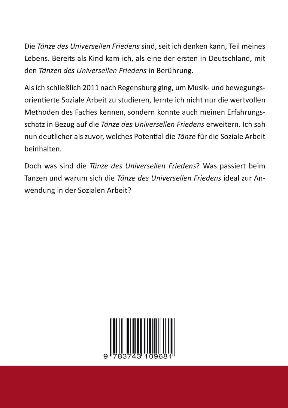 Rückseite: 9783743109681 | Die Tänze des Universellen Friedens in der Sozialen Arbeit | Hornung