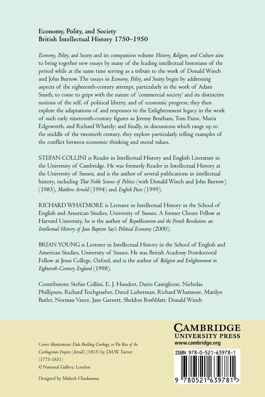 Rückseite: 9780521639781 | Economy, Polity, and Society | British Intellectual History 1750 1950