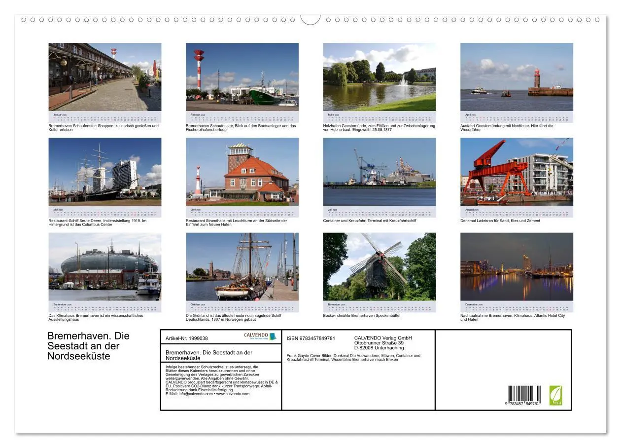 Bild: 9783457849781 | Bremerhaven. Die Seestadt an der Nordseeküste (Wandkalender 2026...
