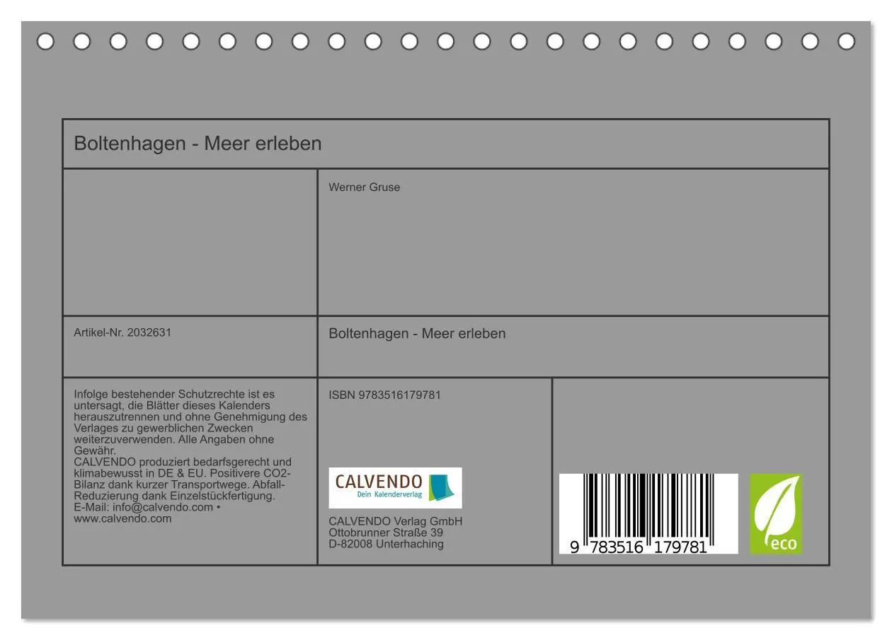 Bild: 9783516179781 | Boltenhagen - Meer erleben (Tischkalender 2026 DIN A5 quer),...