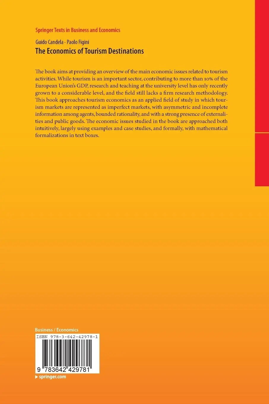 Rückseite: 9783642429781 | The Economics of Tourism Destinations | Guido Candela (u. a.) | Buch