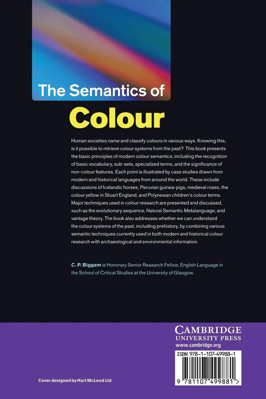 Rückseite: 9781107499881 | The Semantics of Colour | C. P. Biggam | Taschenbuch | Englisch | 2014
