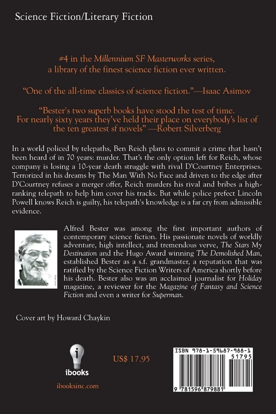 Rückseite: 9781596879881 | The Demolished Man | Alfred Bester | Taschenbuch | Englisch | 2014